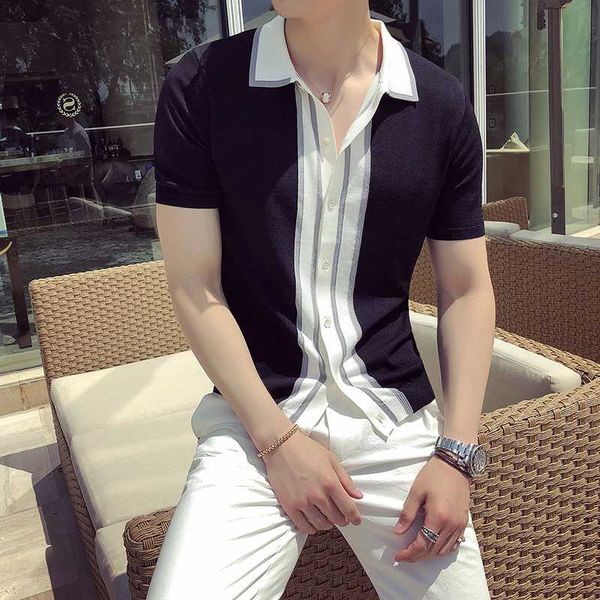 british style shirt men summer quality knit men shirt turn down collar casual business formal wear tee homme, White;black
british style shirt men summer quality knit men shirt turn down collar casual business formal wear tee homme, White;black