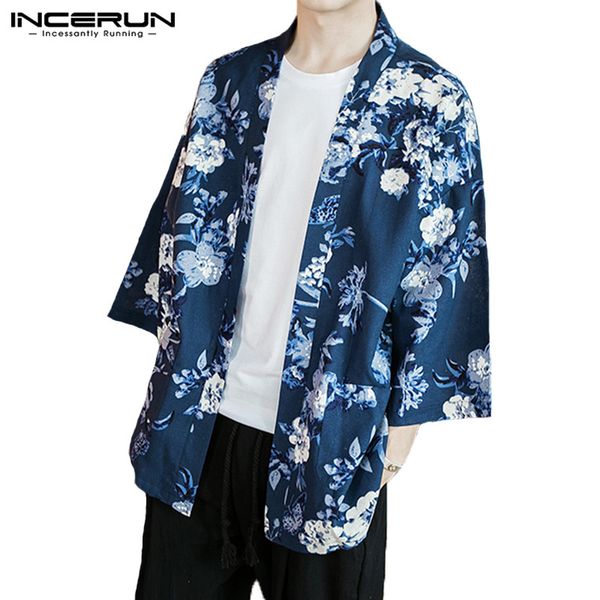 incerun men kimono trench coat 3/4 sleeve floral print cotton vintage outerwear men streetwear vintage jacket coat cardigan, Tan;black
incerun men kimono trench coat 3/4 sleeve floral print cotton vintage outerwear men streetwear vintage jacket coat cardigan, Tan;black