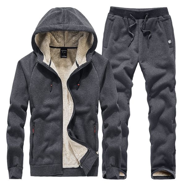 2019 hooded casual cotton sweater lamb cashmere suit plus fertilizer to increase fat to install middle-aged men's two-piece, Gray
2019 hooded casual cotton sweater lamb cashmere suit plus fertilizer to increase fat to install middle-aged men's two-piece, Gray