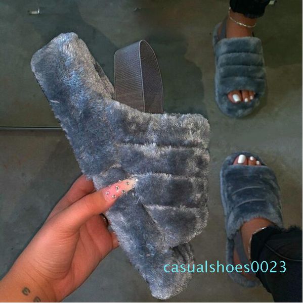 women spring plush slippers 2020 ms flat bottom antiskid indoor all-around comfortable sandals outdoor leisure women c23, Black
women spring plush slippers 2020 ms flat bottom antiskid indoor all-around comfortable sandals outdoor leisure women c23, Black