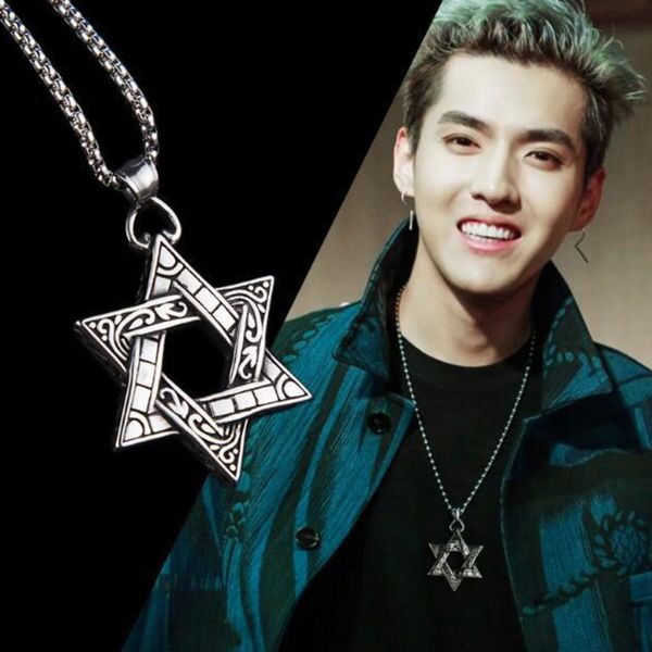 fashion two-sided six star men and women necklace 2019 jewelry cross skull horse pandent titanium steel alloy hanging vintage, Silver
fashion two-sided six star men and women necklace 2019 jewelry cross skull horse pandent titanium steel alloy hanging vintage, Silver