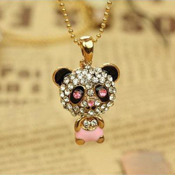 diamond pendant necklace sweater chain necklace cute female panda jewelry chain necklaces, Silver
diamond pendant necklace sweater chain necklace cute female panda jewelry chain necklaces, Silver