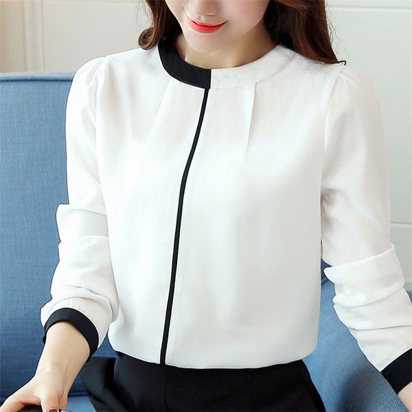 elegant chiffon blouse for women long sleeves o collar casual shirts spring summer slim fit blouse blusa feminina plus size xxl, White
elegant chiffon blouse for women long sleeves o collar casual shirts spring summer slim fit blouse blusa feminina plus size xxl, White