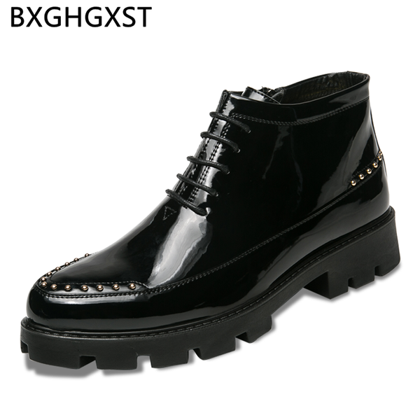 motorcycle boots business shoes ankle boots men patent leather elevator shoes for mens dress coiffeur casual men, Black
motorcycle boots business shoes ankle boots men patent leather elevator shoes for mens dress coiffeur casual men, Black