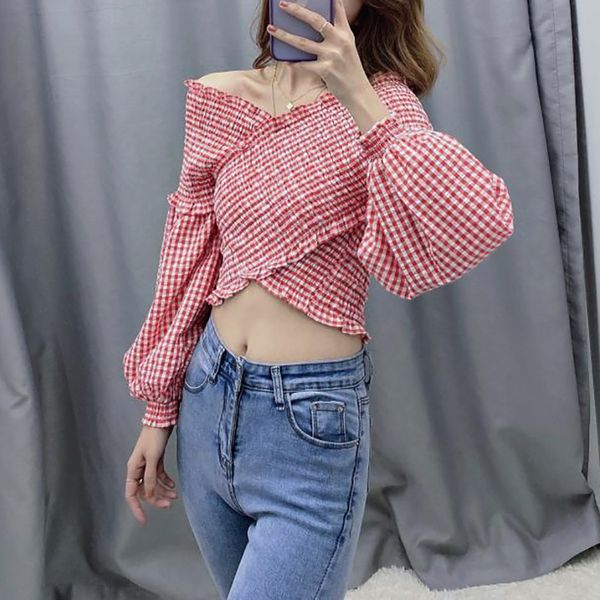 seebeautiful new fashion 2020 spring summer plaid ruffles big v-neck lantern sleeve blouse shirt female w639, White
seebeautiful new fashion 2020 spring summer plaid ruffles big v-neck lantern sleeve blouse shirt female w639, White