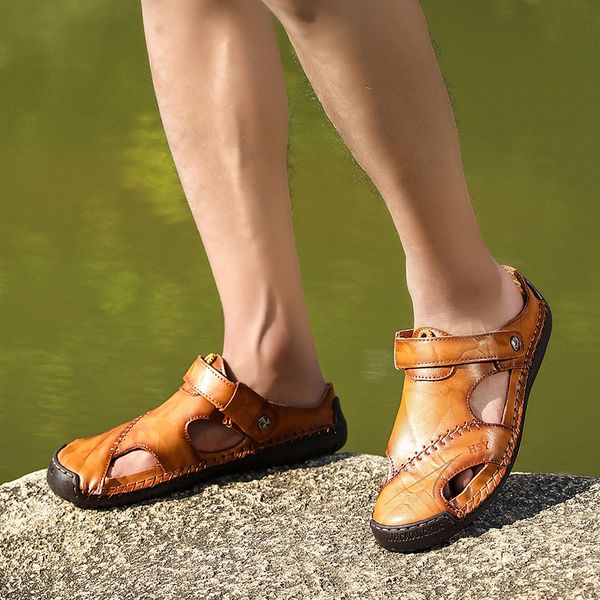 2019 new sandals man casual comfortable sandals man leather shoes professional summer shoes slippers outdoor big size 38-48, Black
2019 new sandals man casual comfortable sandals man leather shoes professional summer shoes slippers outdoor big size 38-48, Black