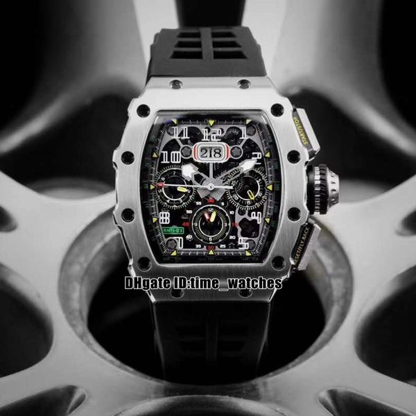 new titanium steel case 11-03 flyback chronograph men's automatic big date black rubber strap gents sport watch, Slivery;brown
new titanium steel case 11-03 flyback chronograph men's automatic big date black rubber strap gents sport watch, Slivery;brown