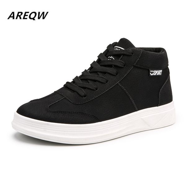 2019 spring and autumn high to help comfort wild men's casual shoes round head wear solid color flat shoes men's, Black
2019 spring and autumn high to help comfort wild men's casual shoes round head wear solid color flat shoes men's, Black