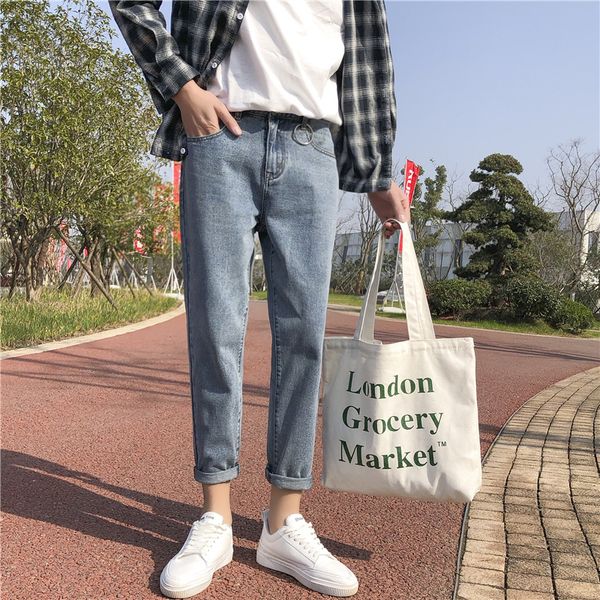 men's jeans 2019 autumn and winter new handsome retro jeans harbor wind wild youth personality fashion trend men's clothing, Blue
men's jeans 2019 autumn and winter new handsome retro jeans harbor wind wild youth personality fashion trend men's clothing, Blue