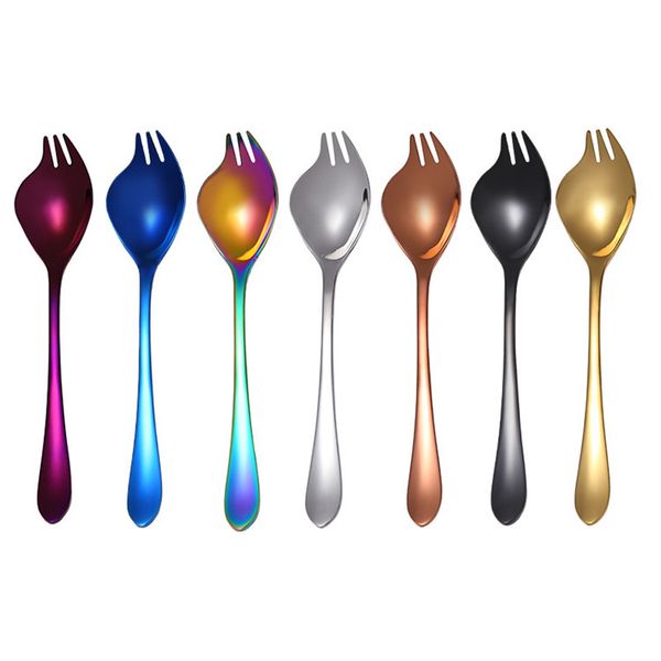 eat fork rainbow fork silverware creative 2 in 1 stainless steel 304 spork flatware on sale
eat fork rainbow fork silverware creative 2 in 1 stainless steel 304 spork flatware on sale
