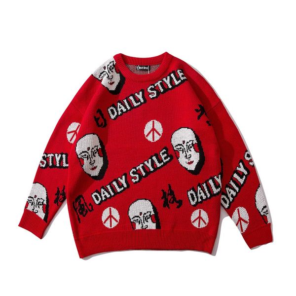 letter character print pullover sweater men and women crew neck casaco masculino loose casual sueter pull homme streetwear, White;black
letter character print pullover sweater men and women crew neck casaco masculino loose casual sueter pull homme streetwear, White;black