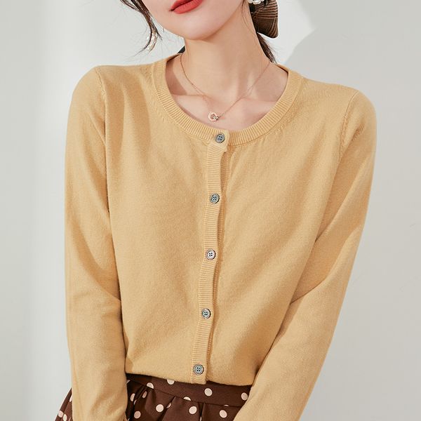 women's 2020 early spring new cashmere knit cardigan round neck trend wide loose shirt multi color optional, White
women's 2020 early spring new cashmere knit cardigan round neck trend wide loose shirt multi color optional, White