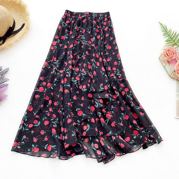 2019 new summer women chic long skirt high waist ruffles women beach skirts irregular jupe femme tulle skirt saia midi faldas, Black
2019 new summer women chic long skirt high waist ruffles women beach skirts irregular jupe femme tulle skirt saia midi faldas, Black