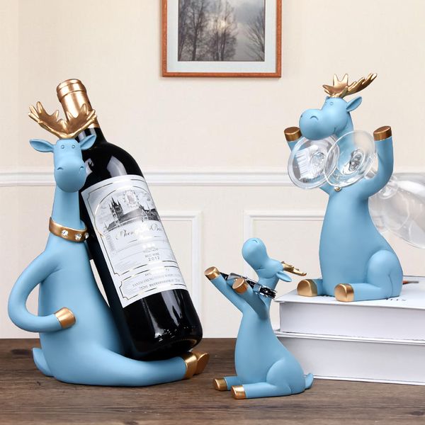 3pcs/set elk wine racks beer holder deer miniature figurines standing whiskey red wine bottle holder cabinet for wine home decor
3pcs/set elk wine racks beer holder deer miniature figurines standing whiskey red wine bottle holder cabinet for wine home decor