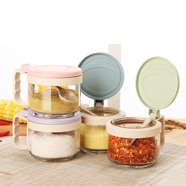 round spice jar kitchen gadgets 1pcs seasoning can spice pepper glass with cover multi-purpose salt sugar bottle kitchen tools
round spice jar kitchen gadgets 1pcs seasoning can spice pepper glass with cover multi-purpose salt sugar bottle kitchen tools