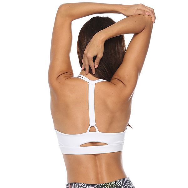 women fashion sports breathable absorption yoga fitness thin belt bra vest underwear sports bra, White;black
women fashion sports breathable absorption yoga fitness thin belt bra vest underwear sports bra, White;black