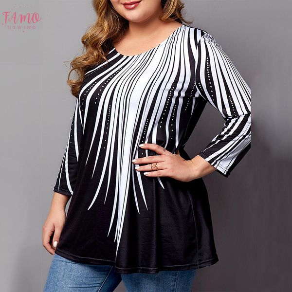 women plus size polyester printed casual spring autumn striped loose o neck black colorblock long sleeve shirts blusas d30, White
women plus size polyester printed casual spring autumn striped loose o neck black colorblock long sleeve shirts blusas d30, White