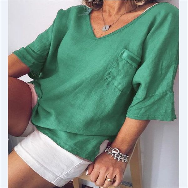2020v-neck short sleeve stitching pocket loose 2020v-neck short sleeve stitching t-shirt pocket loose t-shirt, White
2020v-neck short sleeve stitching pocket loose 2020v-neck short sleeve stitching t-shirt pocket loose t-shirt, White