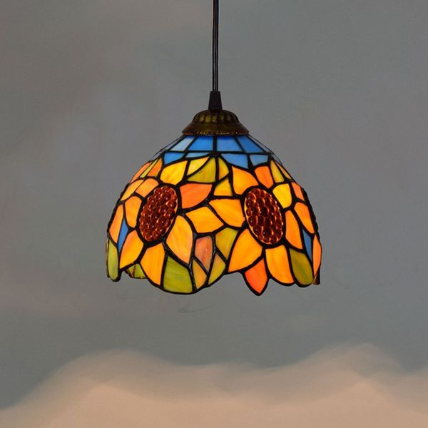 8 inch tiffany small sunflower light fixture for restaurant bedroom aisle cafe balcony bar stained glass single head pendant lamp
8 inch tiffany small sunflower light fixture for restaurant bedroom aisle cafe balcony bar stained glass single head pendant lamp