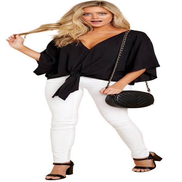 summer v-neck knotted clothing velvet red bat sleeve white wrap around cold shoulder blouse mtnsa
summer v-neck knotted clothing velvet red bat sleeve white wrap around cold shoulder blouse mtnsa