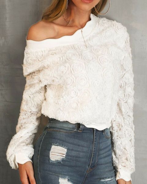 fashion women t-shirt long sleeve flower hollow out ladies baggy tee shirt autumn clothes, White
fashion women t-shirt long sleeve flower hollow out ladies baggy tee shirt autumn clothes, White