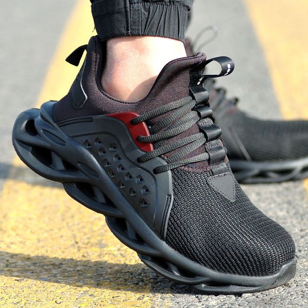 puimentiua breathable lightweight flying woven labor insurance shoes construction site anti-smashing anti-piercing safety boots, Black
puimentiua breathable lightweight flying woven labor insurance shoes construction site anti-smashing anti-piercing safety boots, Black