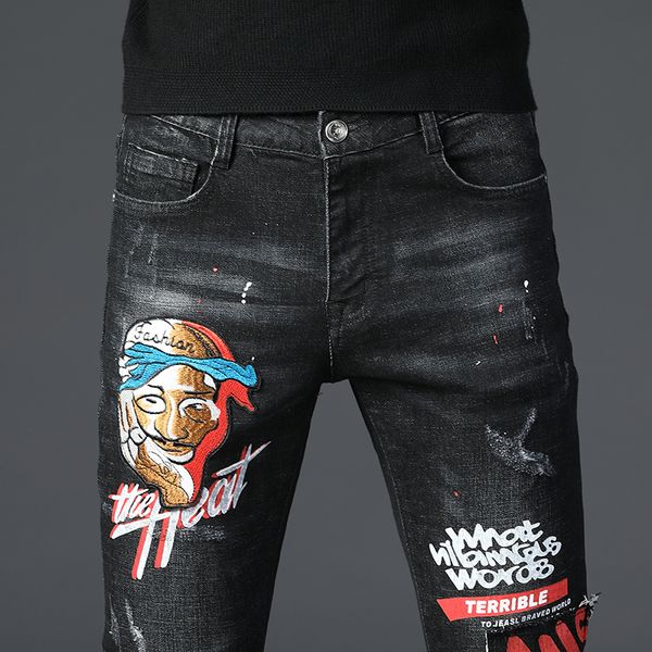 jeans mens hip hop slimming daily business fashion black punk midweight trousers, Blue
jeans mens hip hop slimming daily business fashion black punk midweight trousers, Blue