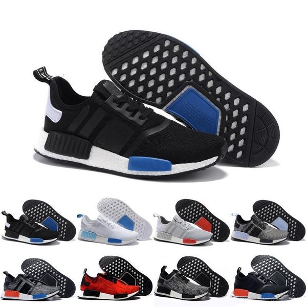 2019 кроссовки классический тройной красный черный NMD R1 Primeknit Япония лучшие мужчины