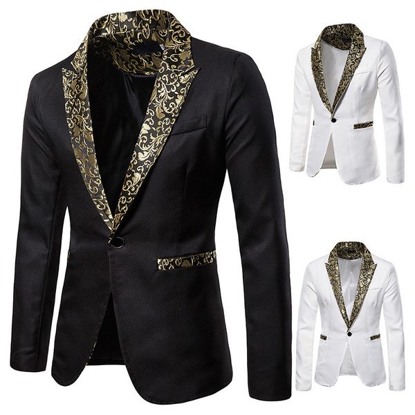 mens designer blazers slim printed wedding mens suits single button long sleeve lapel neck mens clothing, White;black
mens designer blazers slim printed wedding mens suits single button long sleeve lapel neck mens clothing, White;black