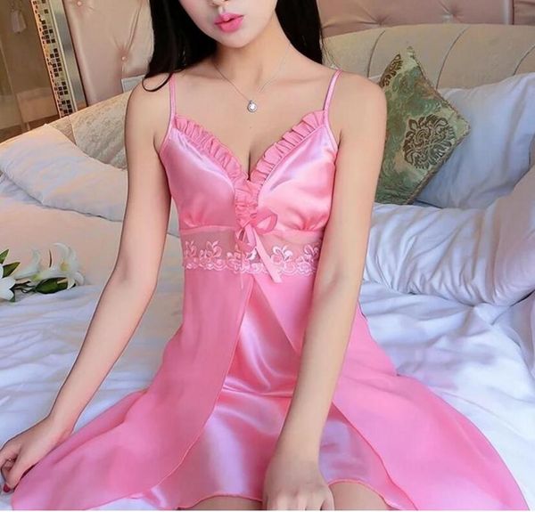 selling style simulation silk lace strap chiffon mesh multicolor nightdress wholesale discount bow v-neck, Black;red
selling style simulation silk lace strap chiffon mesh multicolor nightdress wholesale discount bow v-neck, Black;red