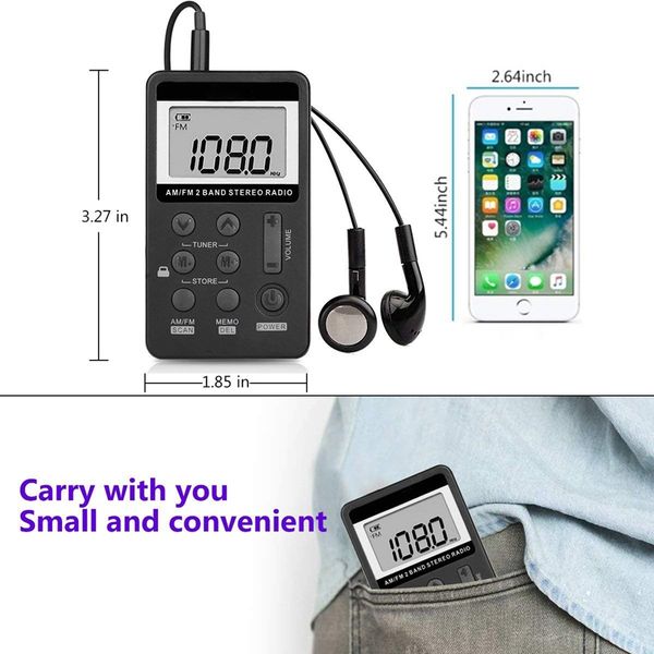 am fm portable pocket radio, mini digital tuning stereo with rechargeable battery and earphone for walk/jogging/gym/camping
am fm portable pocket radio, mini digital tuning stereo with rechargeable battery and earphone for walk/jogging/gym/camping