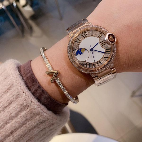 shining diamond wristwatch women luxury designer watches silver rose gold quartz stainless steel bracelet lady gift dress watch clock mujer, Slivery;brown
shining diamond wristwatch women luxury designer watches silver rose gold quartz stainless steel bracelet lady gift dress watch clock mujer, Slivery;brown
