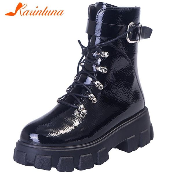 karin trendy brand ladies street patent pu boots fashion metal decorating lace-up boots women ankle platform shoes woman, Black
karin trendy brand ladies street patent pu boots fashion metal decorating lace-up boots women ankle platform shoes woman, Black