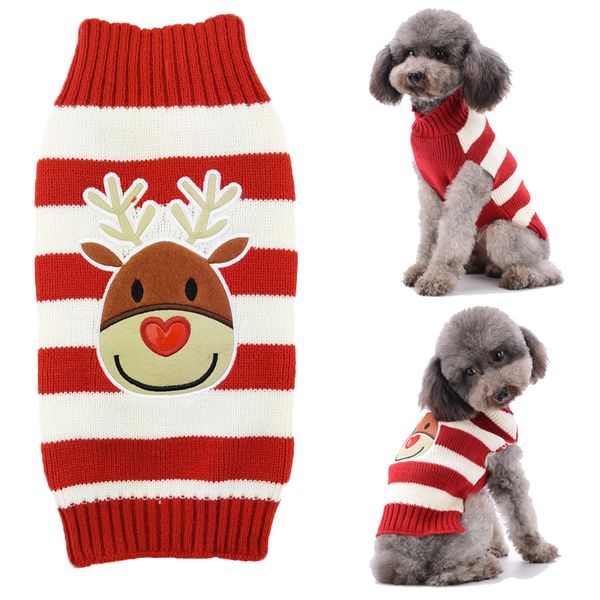 dogs christmas clothes elk knitted sweater autumn winter dog warm striped costume small pet dog cats sweaters xmas coat decoration
dogs christmas clothes elk knitted sweater autumn winter dog warm striped costume small pet dog cats sweaters xmas coat decoration