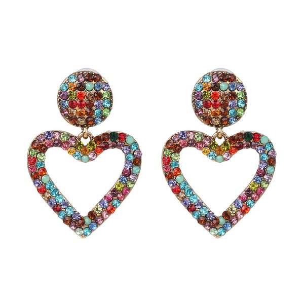 new women's personality fashion heart-shaped earrings earrings female high-end rhinestone wedding party earrin, Silver
new women's personality fashion heart-shaped earrings earrings female high-end rhinestone wedding party earrin, Silver