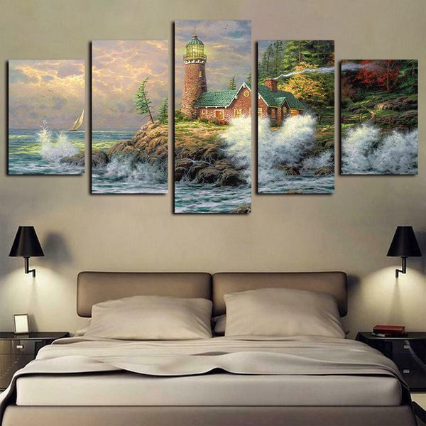 5 panels fairy tale small town lighthouse scenery artworks giclee canvas wall art abstract poster canvas print oil painting wall decor
5 panels fairy tale small town lighthouse scenery artworks giclee canvas wall art abstract poster canvas print oil painting wall decor