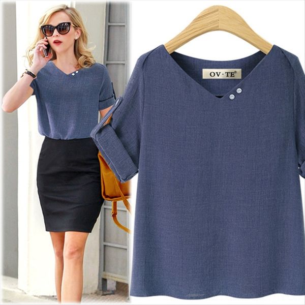 v-neck short-sleeved t- loose slim large-size middle-sleeved v-neck short-sleeved t- loose slim large-size shirt middle-sleeved shirt, White
v-neck short-sleeved t- loose slim large-size middle-sleeved v-neck short-sleeved t- loose slim large-size shirt middle-sleeved shirt, White