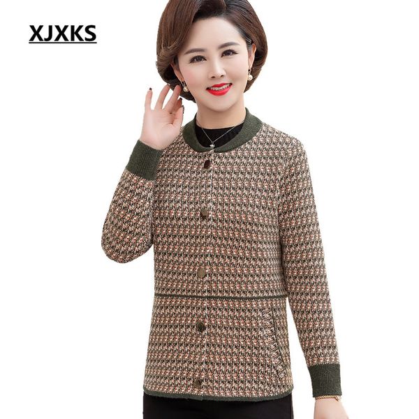 women's knits & tees xjxks 2021 spring women jacket loose plus size fashion plaid cashmere knitted single-breasted cardigan coat, White
women's knits & tees xjxks 2021 spring women jacket loose plus size fashion plaid cashmere knitted single-breasted cardigan coat, White