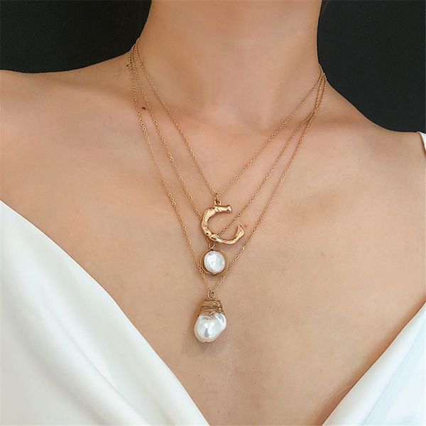 diezi multilayers baroque vintage letters pendant necklace for women fashion gold chain pearl choker necklace jewelry, Silver
diezi multilayers baroque vintage letters pendant necklace for women fashion gold chain pearl choker necklace jewelry, Silver