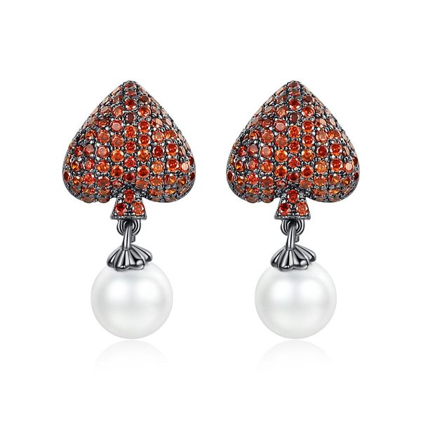 vintage simulated-pearl heart shaped cubic zirconia dangle drop earrings for women black red color cz brincos jewelry, Silver
vintage simulated-pearl heart shaped cubic zirconia dangle drop earrings for women black red color cz brincos jewelry, Silver