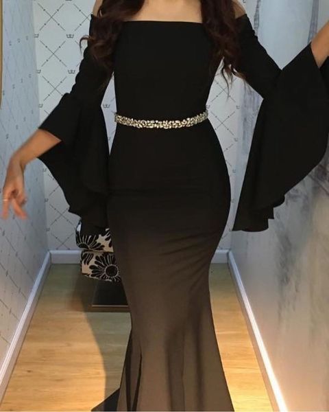 elegant black evening dresses 2020 strapless 3/4 sleeves mermaid beading crystal belt formal abiye prom party dress vestido longo festa, Black;red
elegant black evening dresses 2020 strapless 3/4 sleeves mermaid beading crystal belt formal abiye prom party dress vestido longo festa, Black;red