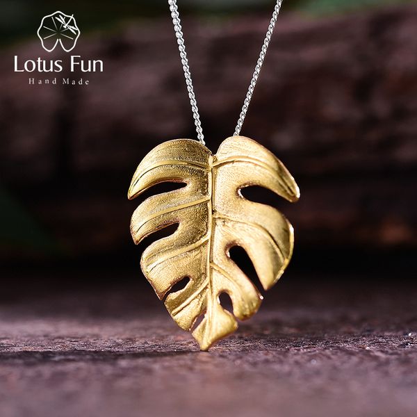 lotus fun real 925 sterling silver handmade fine jewelry 18k gold monstera leaves design pendant without necklace for women gift
lotus fun real 925 sterling silver handmade fine jewelry 18k gold monstera leaves design pendant without necklace for women gift