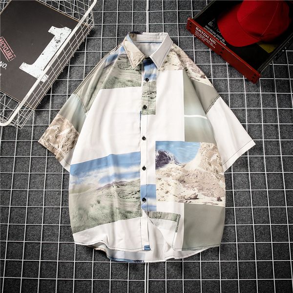 legible floral shirt men 2020 men korean fashion short sleeve shirt male hawaiian shirts casual loose clothes, White;black
legible floral shirt men 2020 men korean fashion short sleeve shirt male hawaiian shirts casual loose clothes, White;black