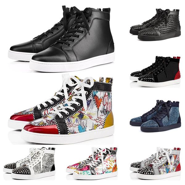 with box fashion designer shoes men women spike sneakers black red white blue leather suede graffiti flat bottoms casual shoe size 36-47
with box fashion designer shoes men women spike sneakers black red white blue leather suede graffiti flat bottoms casual shoe size 36-47