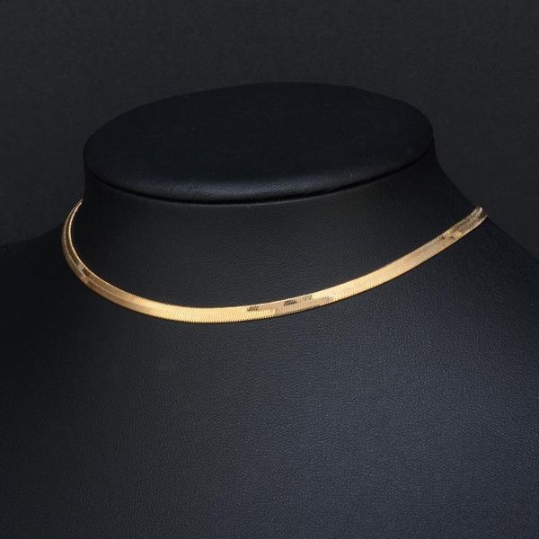 flat snake neck chains necklace for women men gold color stainless steel 40cm+5cm blade chain choker necklaces dropshipping, Golden;silver
flat snake neck chains necklace for women men gold color stainless steel 40cm+5cm blade chain choker necklaces dropshipping, Golden;silver