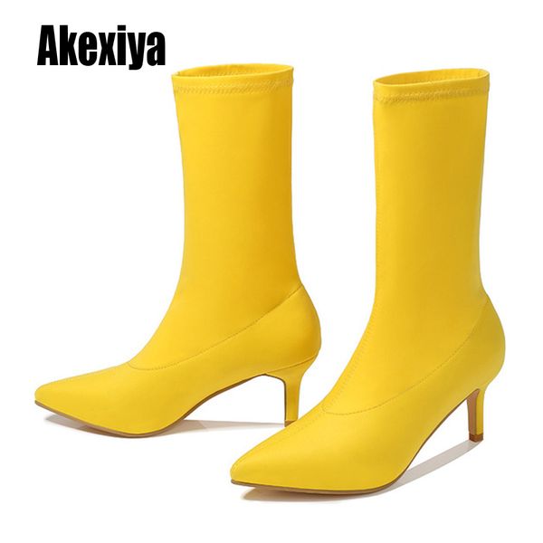 sock boots knitting stretch boots high heels for women fashion shoes 2020 spring autumn ankle booties female k392, Black
sock boots knitting stretch boots high heels for women fashion shoes 2020 spring autumn ankle booties female k392, Black