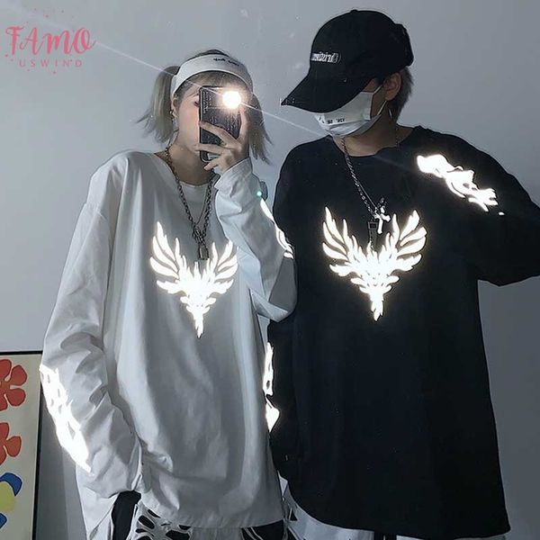 harajuku style 3m reflective print tee shirt autumn streetwear loose long sleeve o neck t shirt women men clothing, White
harajuku style 3m reflective print tee shirt autumn streetwear loose long sleeve o neck t shirt women men clothing, White