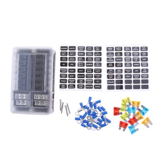 12way fuse box block holder circuit blade terminal with led safety indicator
12way fuse box block holder circuit blade terminal with led safety indicator