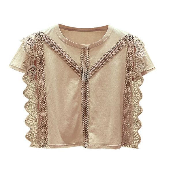 women's t-shirt lace shirt hook flower hollow retro female ropa muje aesthetic, White
women's t-shirt lace shirt hook flower hollow retro female ropa muje aesthetic, White