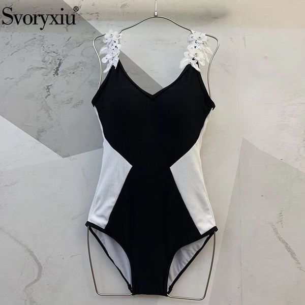 svoryxiu 2019 designer summer black white one piece bodysuit women's fashion appliques bikini playsuit swimwear female
svoryxiu 2019 designer summer black white one piece bodysuit women's fashion appliques bikini playsuit swimwear female
